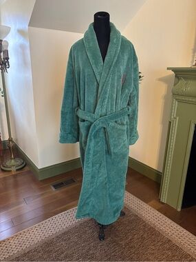 Pottery Barn Emerald Green Cotton Terrycloth Bath Robe